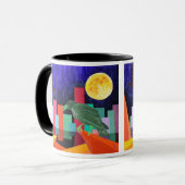 ワタリガラスは月を切望します マグカップ (正面左)