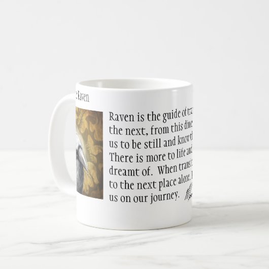 ワタリガラスを気にして下さい コーヒーマグカップ (正面左)