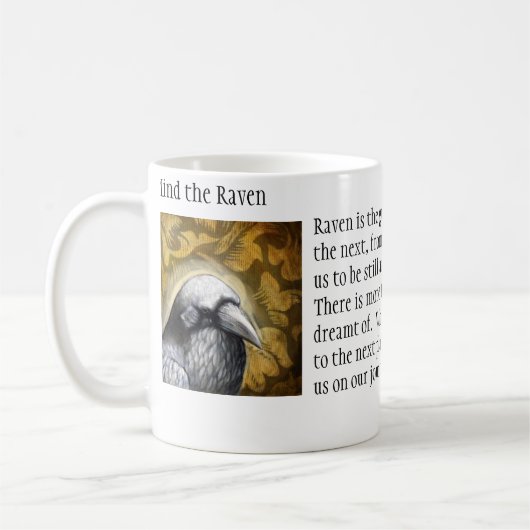 ワタリガラスを気にして下さい コーヒーマグカップ (左)