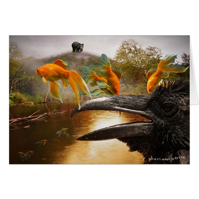 ワタリガラス及びくま (正面横)