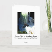 ワタリガラス及び水秋の自然のギフト カード (裏面)