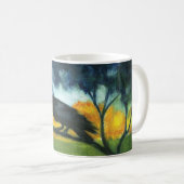 "ワタリガラス夜空"のマグ コーヒーマグカップ (正面右)