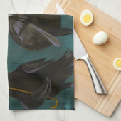 ワタリガラス雨 キッチンタオル (四つ折り)