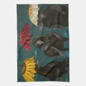 ワタリガラス雨 キッチンタオル (縦)