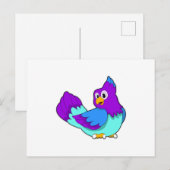 ワタリガラス青 ポストカード (正面/裏面)