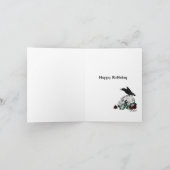 ワタリガラス、十字およびスカル カード (内部)