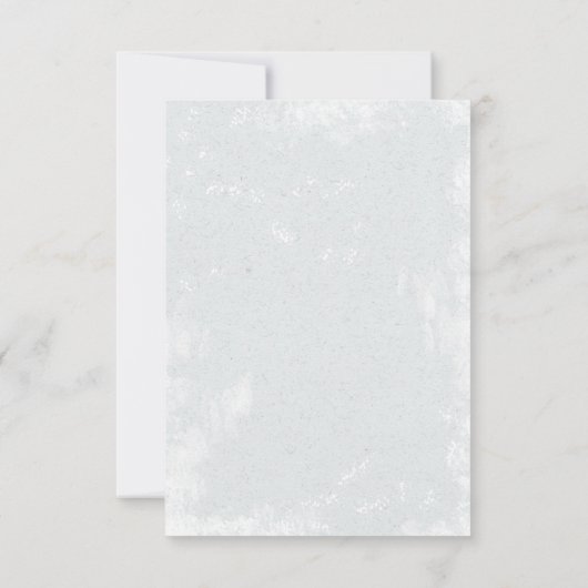 ワタリガラス、森林および三日月形の月の明細カード 招待状 (裏面)