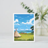 ワタンギ条約グラウンズニュージーランドヴィンテージ旅行 ポストカード (スタンド正面)