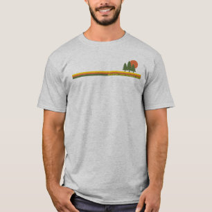 ワター頓湖国立公園の松の木と太陽 Tシャツ