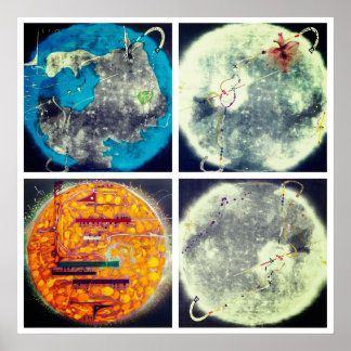 ワダレオスミスアンクラシュメーションプリント（4シーズン） ポスター