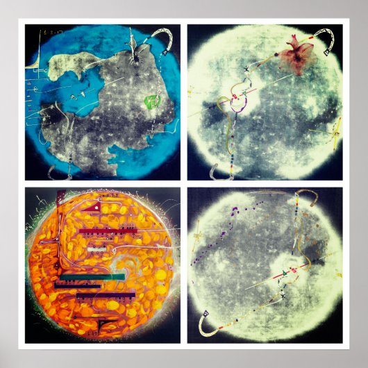 ワダレオスミスアンクラシュメーションプリント（4シーズン） ポスター (正面)