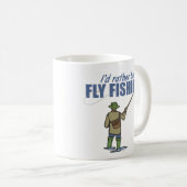 ワダーでフライフィッシング コーヒーマグカップ (正面右)