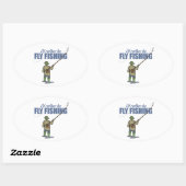 ワダーでフライフィッシング 楕円形シール (シート)