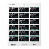 ワッキーこうもりハロウィーン差出人住所ラベル ラベル (フルシート)