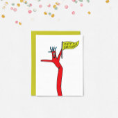 ワッキーなびく膨張可能なチューブマン サンキューカード