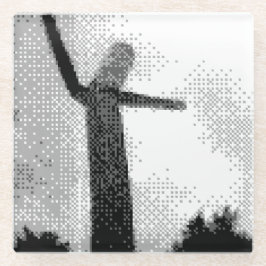 ワッキーなびく膨張可能な腕をフレアするチューブマン ガラスコースター