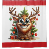 ワッキーなトナカイのシャワーカーテン シャワーカーテン (正面)