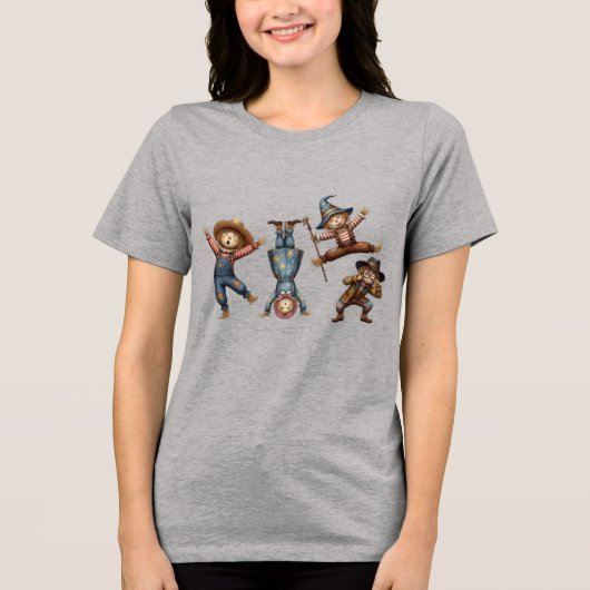 ワッキーな案山子のぼうぜん トライブレンドTシャツ (正面)