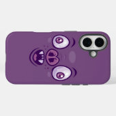 ワッキーな漫画風の吸血鬼コウモリの顔 Case-Mate iPhoneケース (裏面 (横))