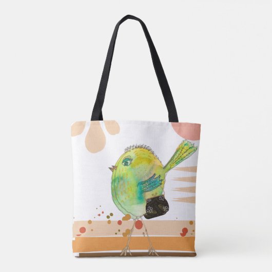 ワッキーウォーターカラーウォーブラートート トートバッグ (裏面)