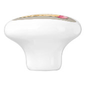 ワッキーケーキカラフルイラストレーションピンクアイシング セラミックノブ (側面)