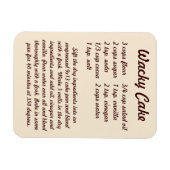 ワッキーケーキレシピ冷蔵庫用マグネット マグネット (横)