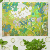 ワッキーレトロフローラ2 キッチンタオル (折り畳み)