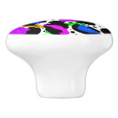 ワッキー・レオパー鮮やかド予測できな・ドア・ノブ セラミックノブ (側面)