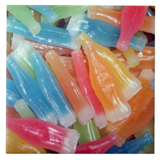 ワックスは古い学校キャンデーのセラミックタイルをびん詰めにします タイル (正面)