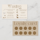 ワックスアフターケア&ロイヤリティカード 名刺 (正面/裏面)