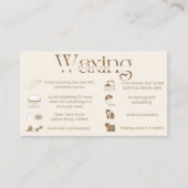 ワックスアフターケア&ロイヤリティカード 名刺 (正面)