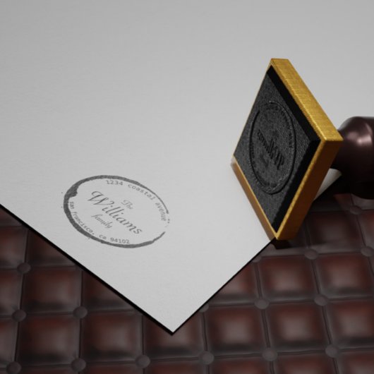 ワックスシエレガントール差出人住所スタンプ セルフインキングスタンプ