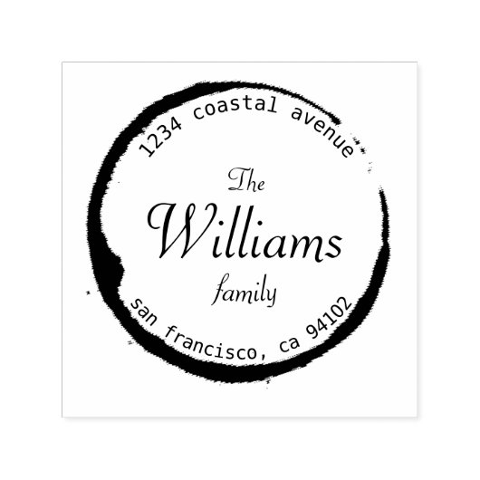 ワックスシエレガントール差出人住所スタンプ セルフインキングスタンプ (デザイン)