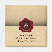 ワックスシフェイクール及び羊皮紙ヴィンテージゴシック マグネット (正面)