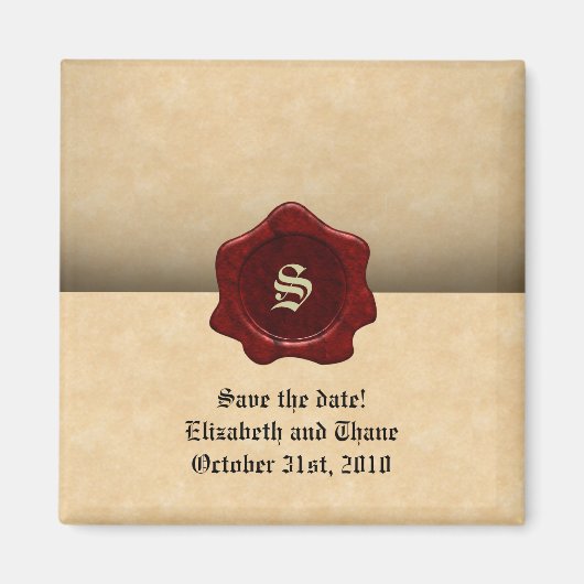 ワックスシフェイクール及び羊皮紙ヴィンテージゴシック マグネット (正面)