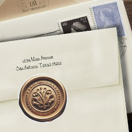 ワックスシフェイクール深い印影金ゴールド ラウンドシール