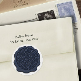 ワックスシフェイクール、ネイビーブルー ラウンドシール