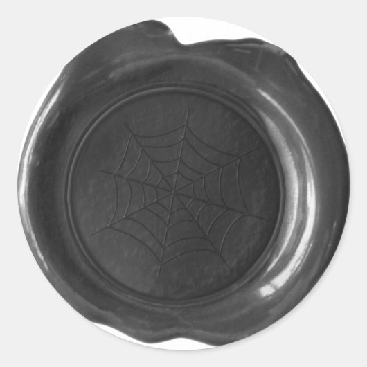 ワックスシフェイクール – ブラック – SPIDER WEB ラウンドシール (正面)