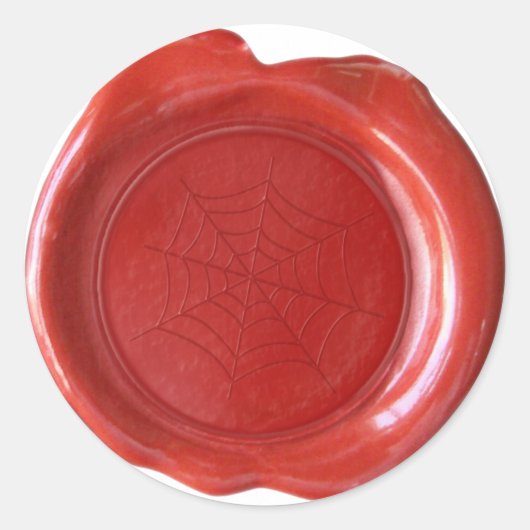 ワックスシフェイクール – 赤 – SPIDER WEB ラウンドシール (正面)