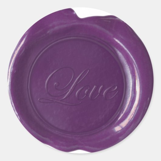 ワックスシーフェイクル – プラムスクリプト – 愛 ラウンドシール (正面)