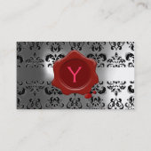 ワックスシールダマスクモノグラムホワイト 名刺 (裏面)