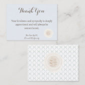 ワックスシールベビーブルー悔やみや弔慰サンキューカード ノートカード (正面/裏面)
