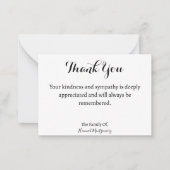 ワックスシール金ゴールド花悔やみや弔慰サンキューカード ノートカード (正面)