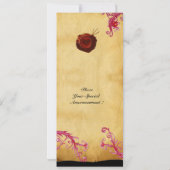 ワックスシール・マジックベリー・モノグラム、パーチメント 招待状 (裏面)