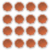 ワックスシー結婚ルのイニシャル形シール シール (正面)