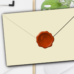 ワックスシー結婚ルのイニシャル形シール シール