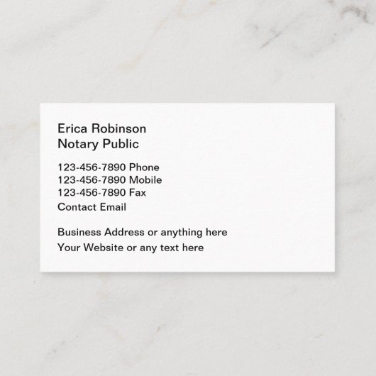 ワックススタンプ公証人公証 名刺 (裏面)