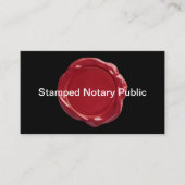 ワックススタンプ公証人公証 名刺 (正面)