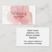 ワックスバラピンク水彩 名刺 (正面/裏面)