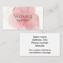ワックスバラピンク水彩 名刺